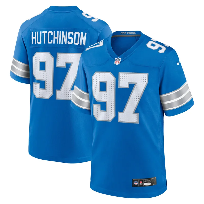 Za'Darius Smith #99 Detroit Lions Jersey Super Bowl LIX - - Blue - Image 3