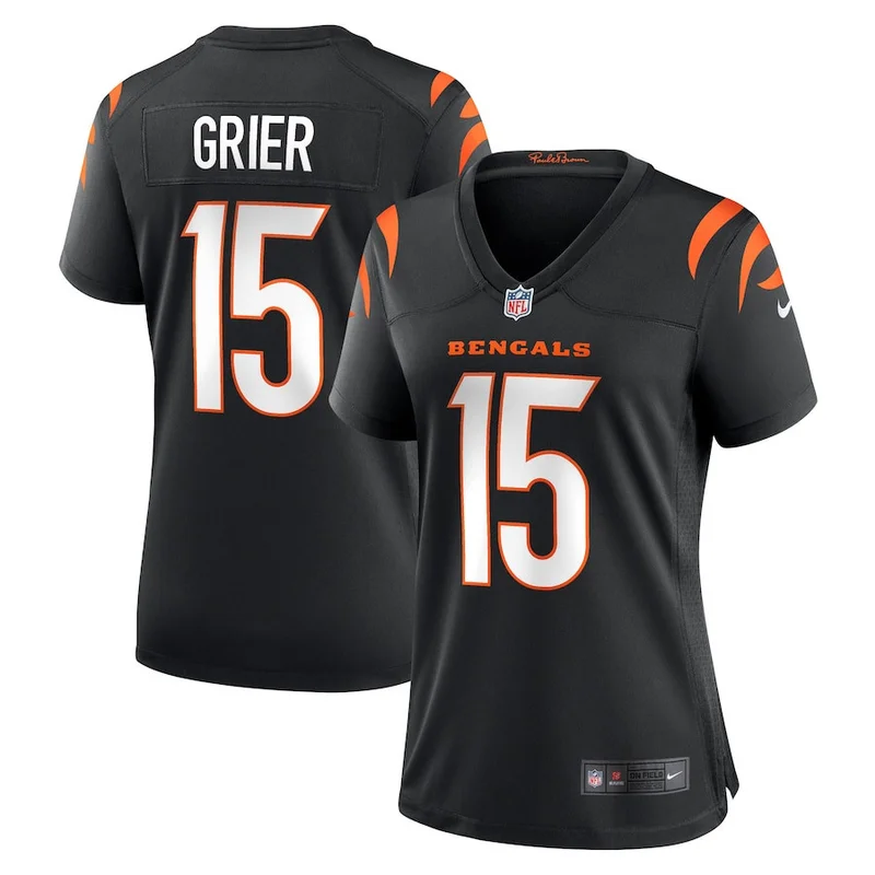Will Grier 15 Cincinnati Bengals Jersey Team Game - Black