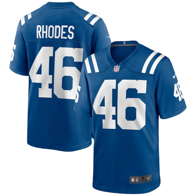 Luke Rhodes 46 Indianapolis Colts Game Jersey - Royal