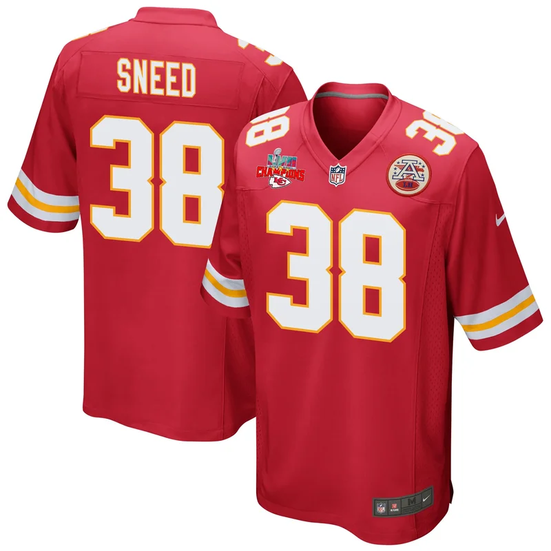 Kansas City Chiefs Jersey Super Bowl LVIII Patch Game Custom - Red - Image 5