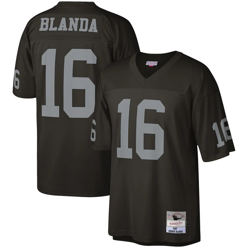 George Blanda Las Vegas Raiders Jersey Legacy - Black