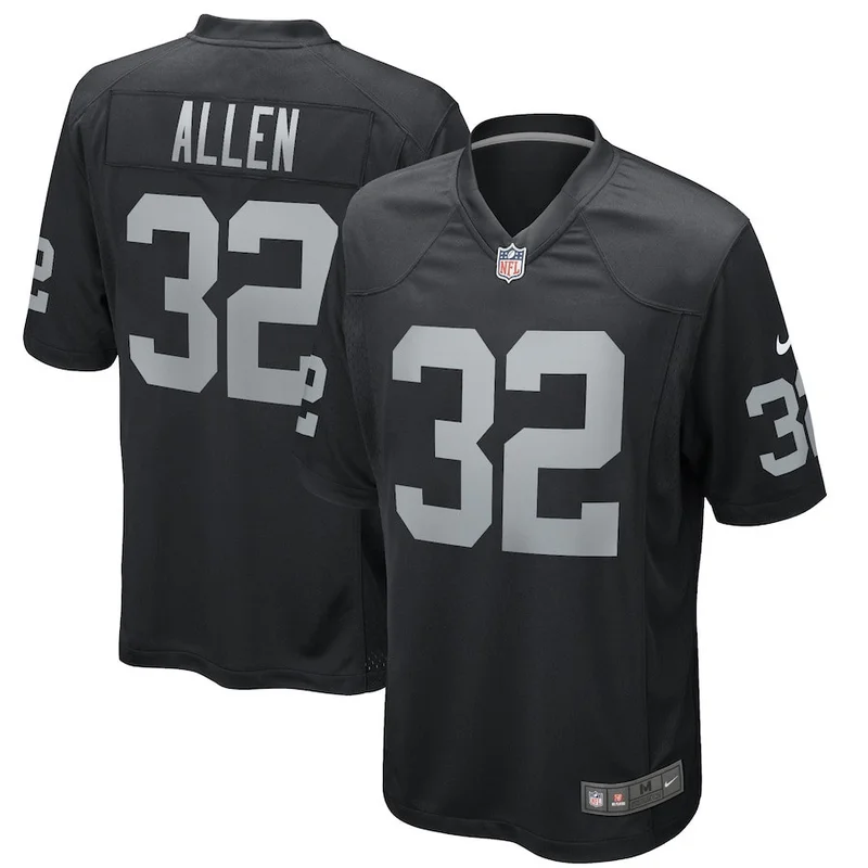 Kanai Mauga 43 Las Vegas Raiders Jersey Team Game - Black - Image 4