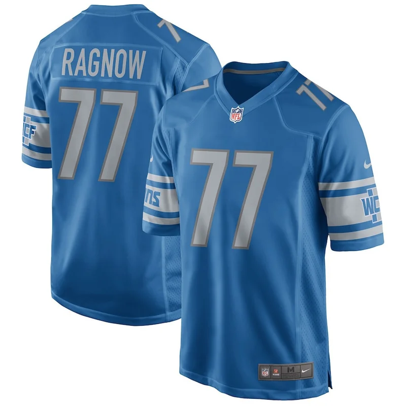 Frank Ragnow 77 Detroit Lions Game Jersey - Blue