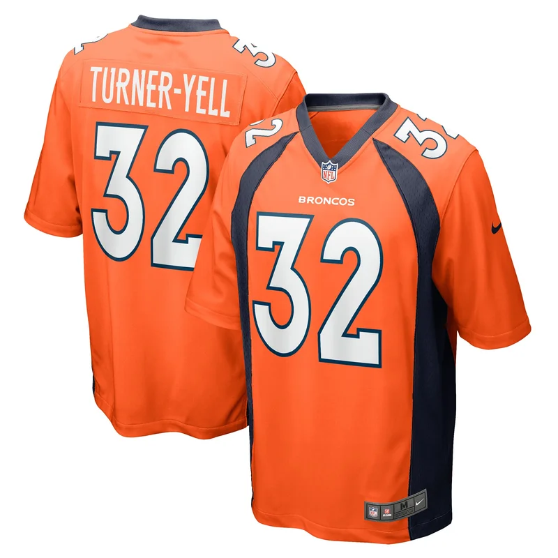 Delarrin Turner-Yell Denver Broncos Game Jersey Player - Orange