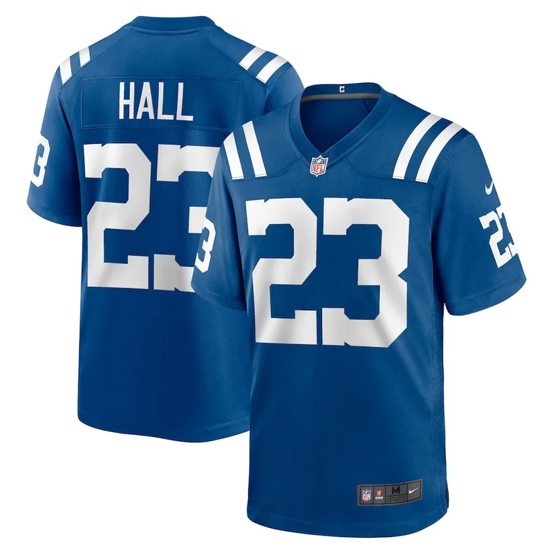 Darren Hall 23 Indianapolis Colts Jersey Team Game - Royal