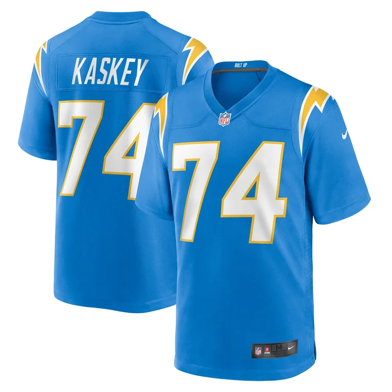 Matt Kaskey Los Angeles Chargers Jersey Team Game - Powder Blue