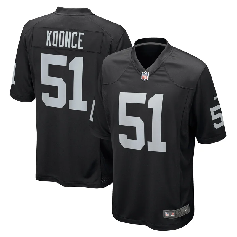 Kanai Mauga 43 Las Vegas Raiders Jersey Team Game - Black - Image 3