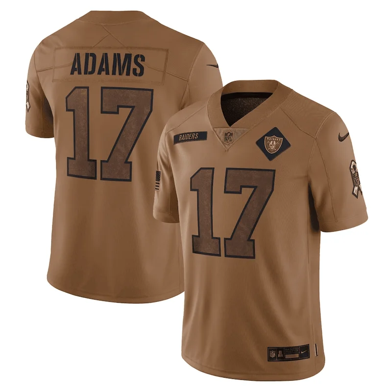 Davante Adams 17 Las Vegas Raiders Jersey 2023 Salute To Service Limited - Brown