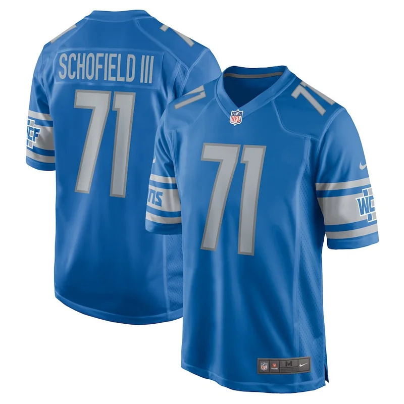 Michael Schofield 71 Detroit Lions Game Jersey - Blue