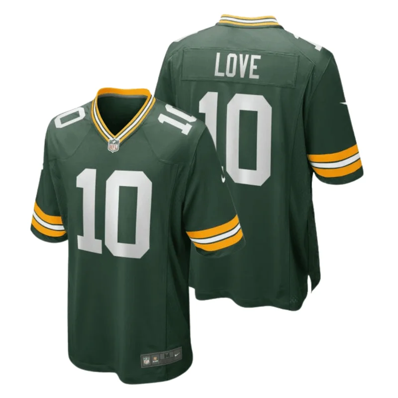Jordan Love 10 Green Bay Packers Jersey Home Game - Green