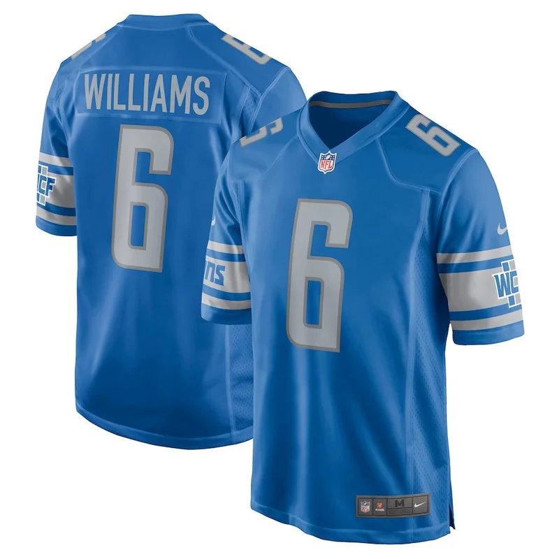 Terrion Arnold #0 Detroit Lions Jersey Super Bowl LIX - - Blue - Image 5