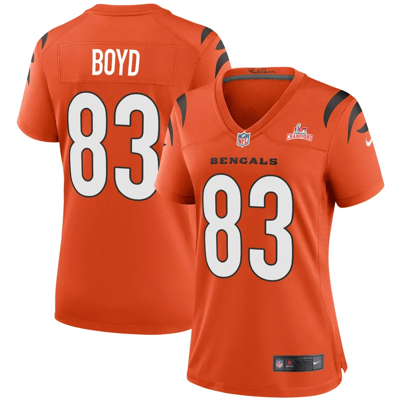 Super Bowl LVI Champions Cincinnati Bengals Jersey Tee Higgins 85 Black's - Image 5