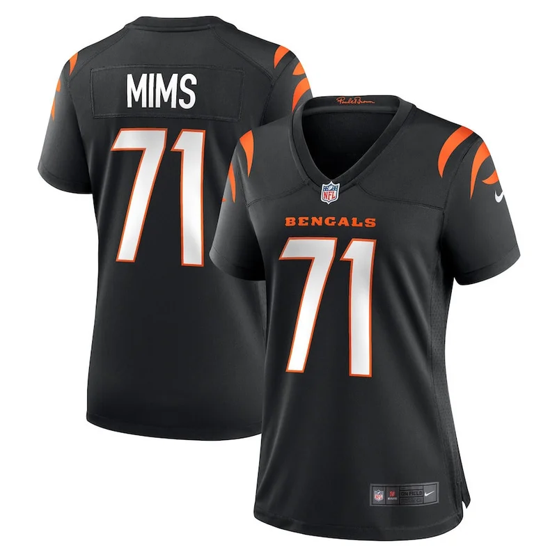 Amarius Mims 71 Cincinnati Bengals Game Jersey - Black