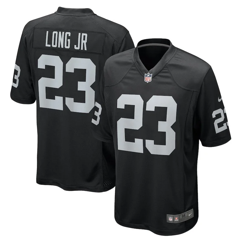 David Long Jr 23 Las Vegas Raiders Jersey Team Game - Black