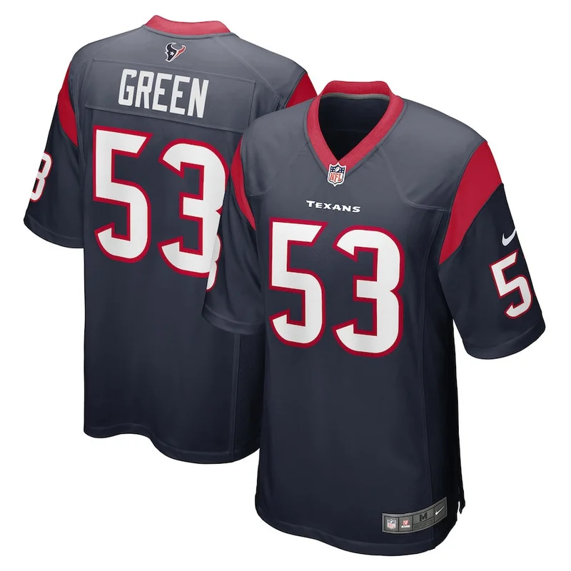 Bruce Hector 65 Houston Texans Game Jersey - Navy - Image 5