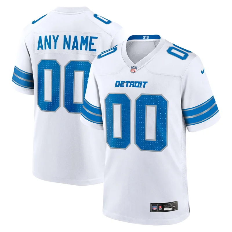 Trevor Nowaske 59 Detroit Lions Jersey Team Game - Blue - Image 4