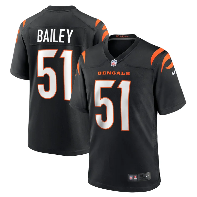 Logan Wilson Cincinnati Bengals Game Jersey - Black - Image 2