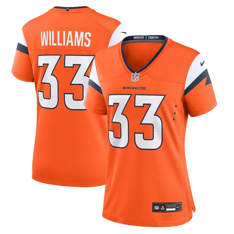 Javonte Williams 33 Denver Broncos Game Jersey - Orange