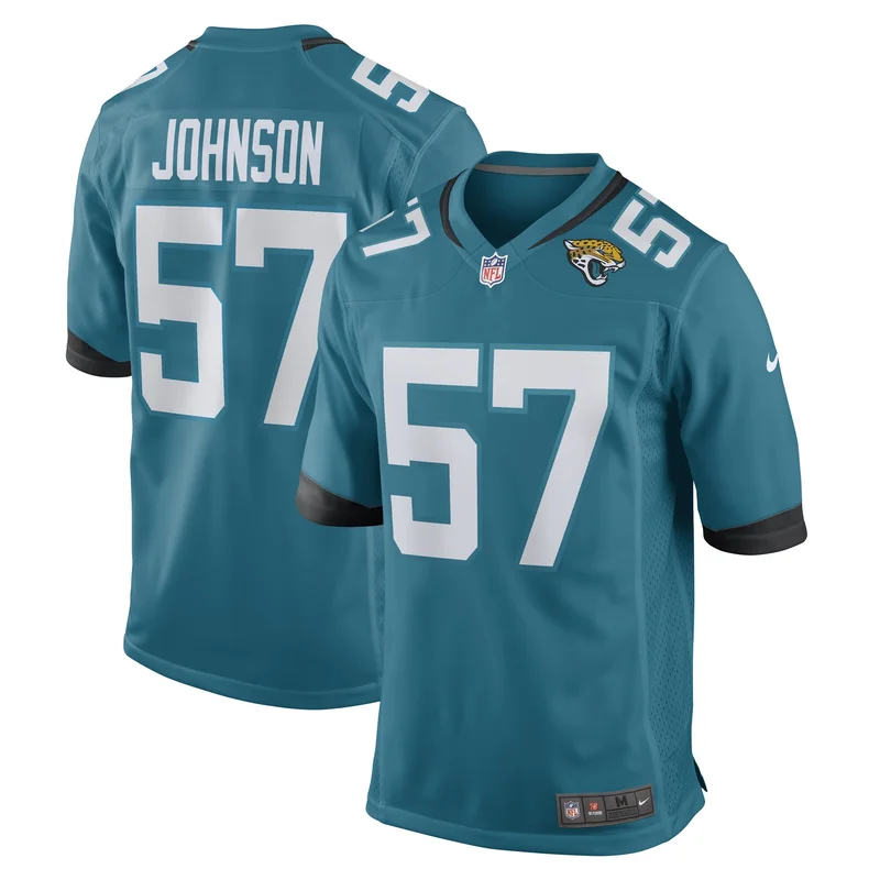 Caleb Johnson Jacksonville Jaguars Game Jersey Player - Teal