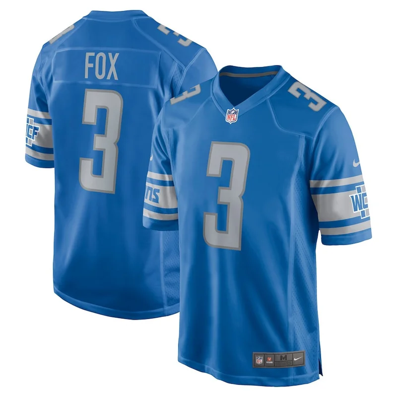 Frank Ragnow 77 Detroit Lions Game Jersey - Blue - Image 2