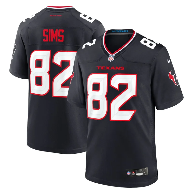 Ross Blacklock 90 Houston Texans Game Jersey - Navy - Image 4