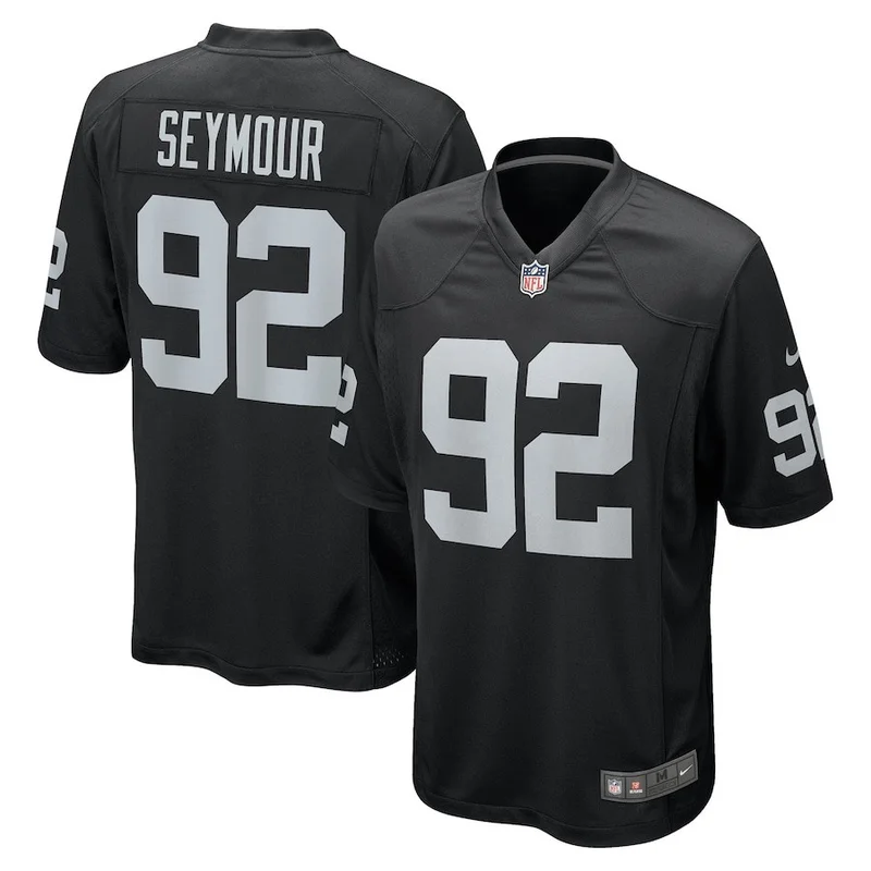 Richard Seymour 92 Las Vegas Raiders Jersey Retired Game - Black