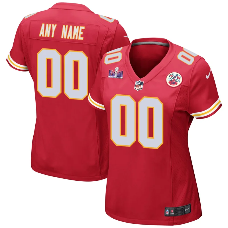 Kansas City Chiefs Jersey Super Bowl LVIII Patch Game Custom - Red