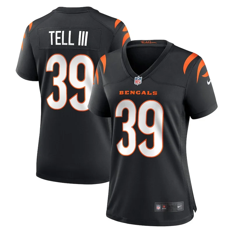 Jordan Battle 27 Cincinnati Bengals Game Jersey - Black - Image 2
