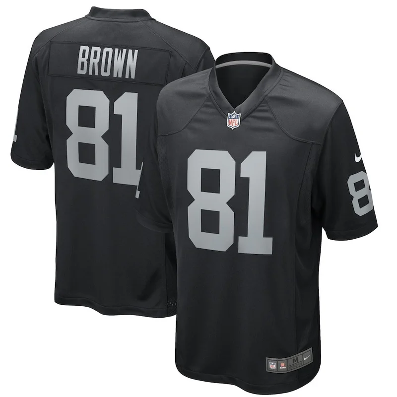 Roderic Teamer 33 Las Vegas Raiders Game Jersey - Black - Image 2