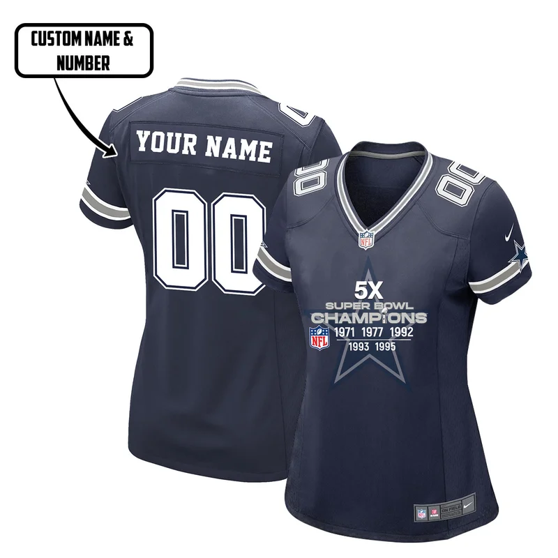 Dallas Cowboys Jersey 2023 Playoffs Iconic Game Custom - White - Image 3