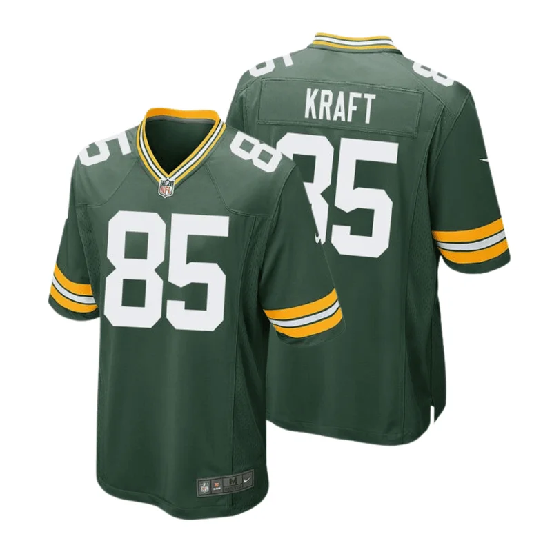 Tucker Kraft 85 Green Bay Packers Jersey Away Game - White - Image 2