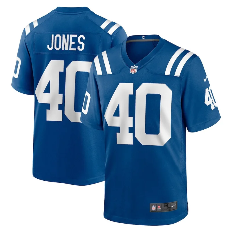 Jaylon Jones 40 Indianapolis Colts Jersey Team Game - Royal