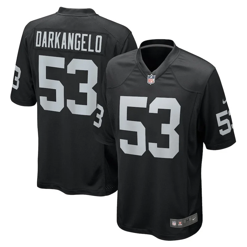 Isaac Darkangelo 53 Las Vegas Raiders Jersey Team Game - Black