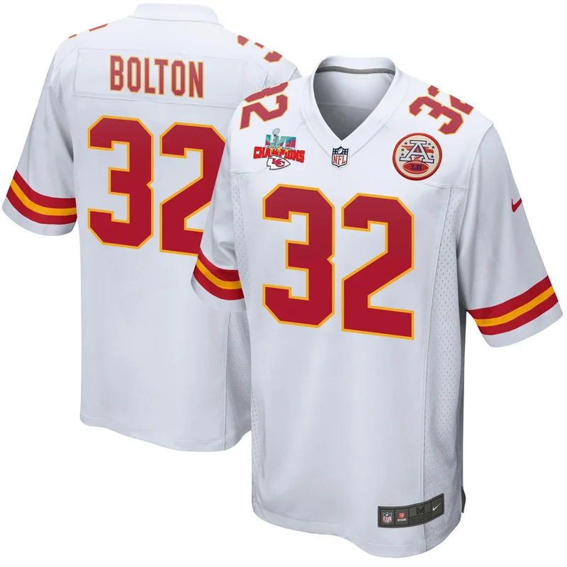 Nick Allegretti 73 Kansas City Chiefs Jersey Super Bowl LVII Champions Game - White - Image 3