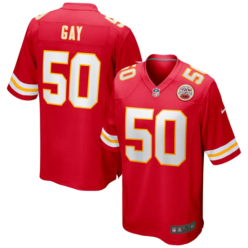 Truman Jones 57 Kansas City Chiefs Jersey Super Bowl LVIII Patch Game - Red - Image 2