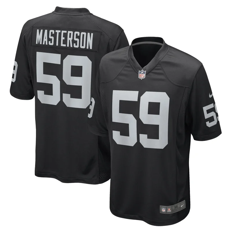 Kanai Mauga 43 Las Vegas Raiders Jersey Team Game - Black - Image 2