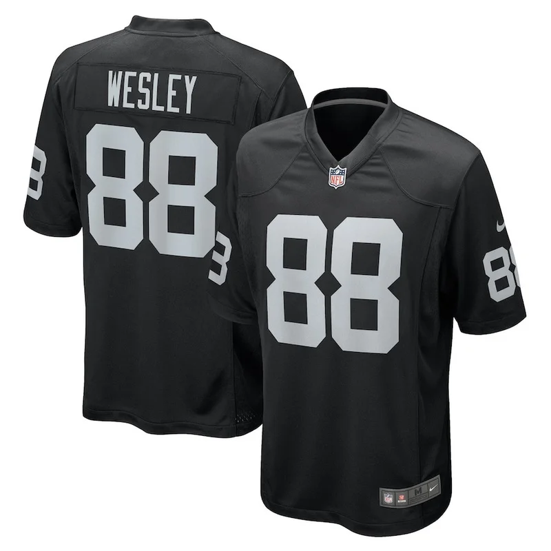 Antoine Wesley 88 Las Vegas Raiders Jersey Team Game - Black