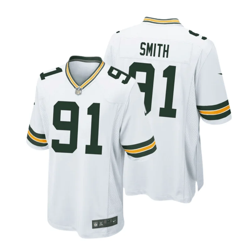 Preston Smith 91 Green Bay Packers Jersey Away Game - White
