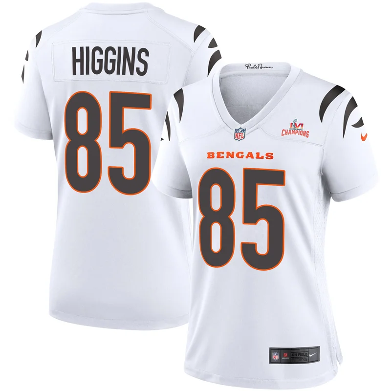 Super Bowl LVI Champions Cincinnati Bengals Jersey Tee Higgins 85 Black's - Image 3