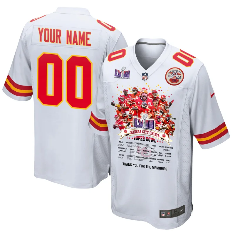 Kansas City Chiefs Jersey Super Bowl LVIII Patch Game Custom - Red - Image 3