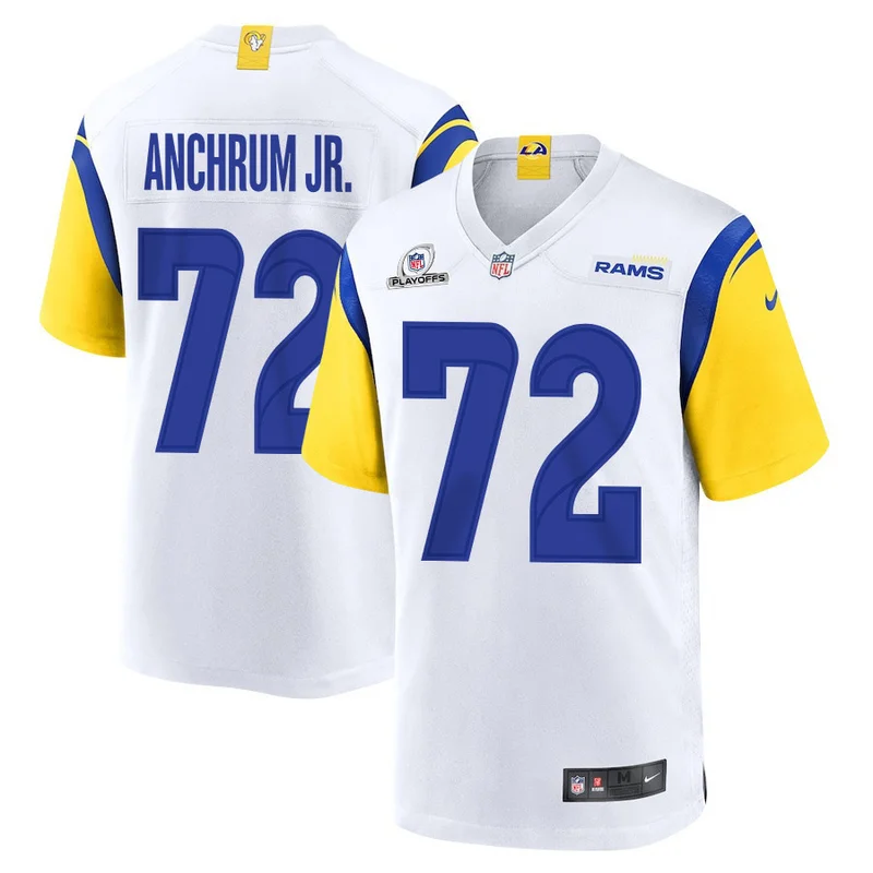 Super Bowl LVI Patch Los Angeles Rams Jersey Odell Beckham Jr 3 White - Image 5