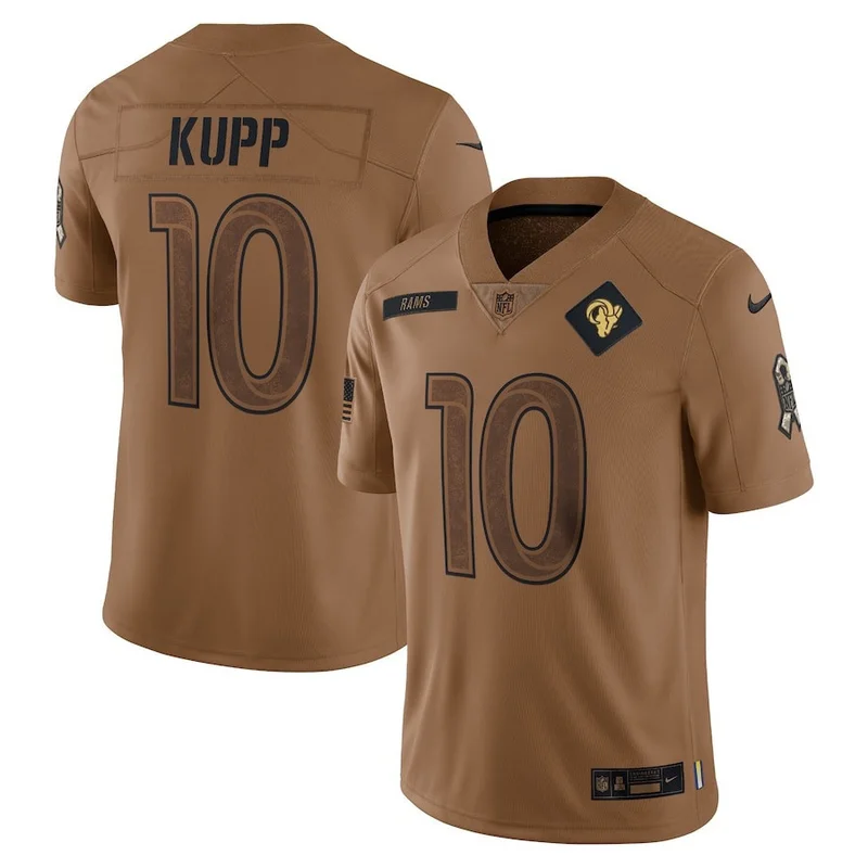 Cooper Kupp 10 Los Angeles Rams Jersey 2023 Salute To Service Limited - Brown