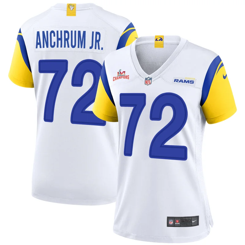 Super Bowl LVI Champions Los Angeles Rams Jersey Tremayne Anchrum Jr 72 Bone's - Image 2