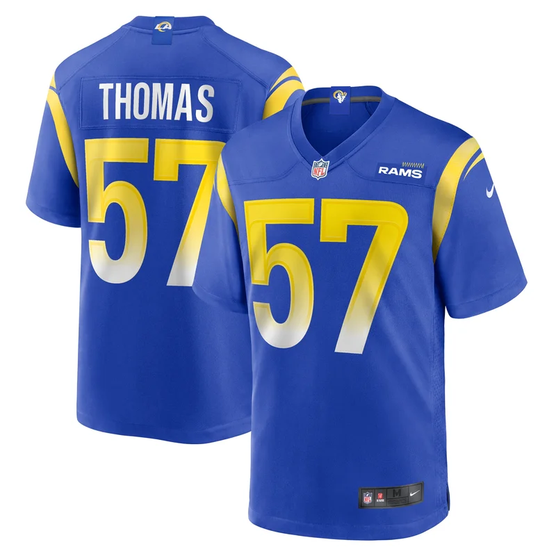 Zachary Thomas Los Angeles Rams Jersey Team Game - Royal
