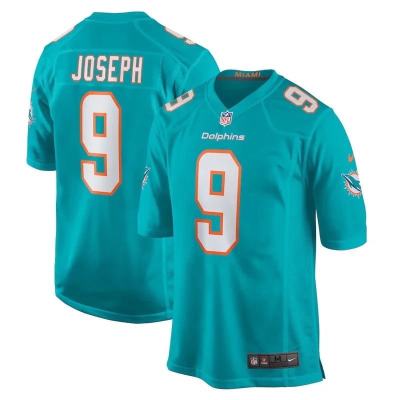 Chasen Hines 63 Miami Dolphins Jersey Team Game - Aqua - Image 3
