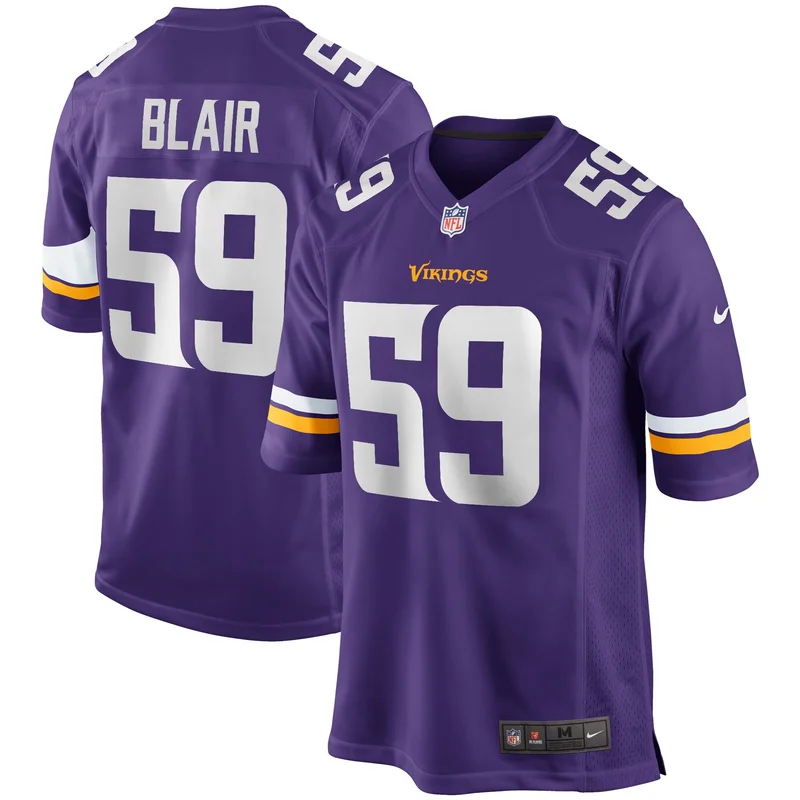 Matt Blair Minnesota Vikings Game Jersey Retired Player - Purple