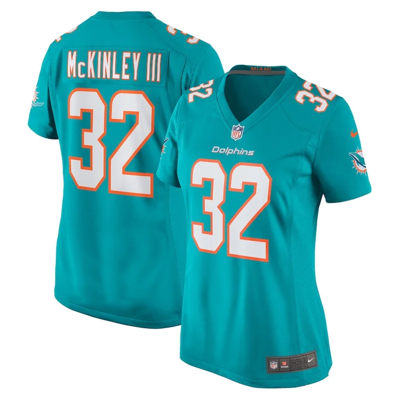 Trent Sherfield 14 Miami Dolphins Game Jersey - Aqua - Image 4