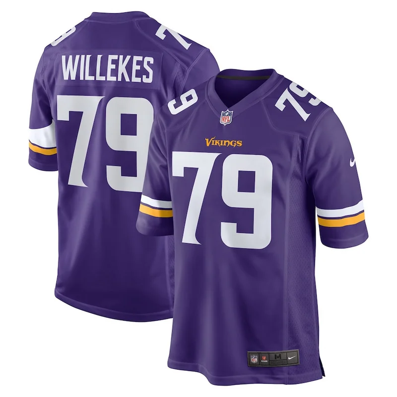 Kenny Willekes 79 Minnesota Vikings Game Jersey - Purple