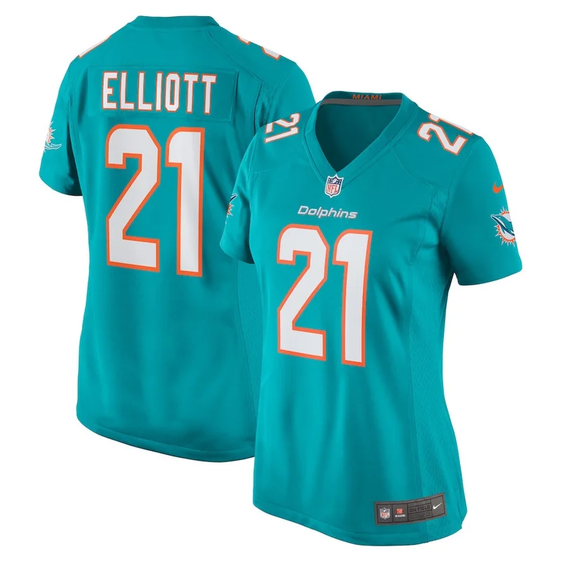 DeShon Elliott 21 Miami Dolphins Game Jersey - Aqua
