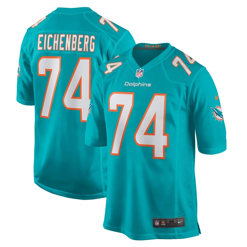 Lamical Perine Miami Dolphins Jersey Home Game Player - Aqua - Image 2
